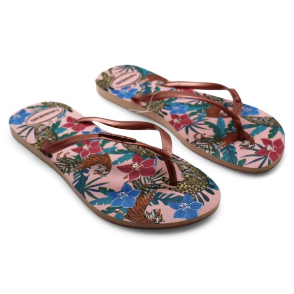 Tropical Womens Sandals Slip on Flip-Flops - Picture 1 of 8
